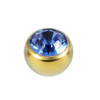 Titanium Threaded Jewelled Balls 1.6x5mm