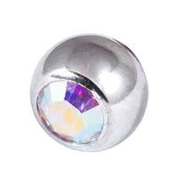 Titanium Threaded Jewelled Balls 1.6x5mm