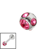 Steel Multi-Gem Jewelled Ball 1.2mm