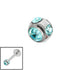 Steel Multi-Gem Jewelled Ball 1.2mm