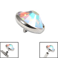 Titanium Jewelled Disk for Internal Thread shafts in 1.6mm. Also fits Dermal Anchor