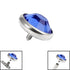 Titanium Jewelled Disk for Internal Thread shafts in 1.6mm. Also fits Dermal Anchor