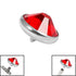 Titanium Jewelled Disk for Internal Thread shafts in 1.6mm. Also fits Dermal Anchor
