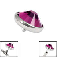 Titanium Jewelled Disk for Internal Thread shafts in 1.6mm. Also fits Dermal Anchor