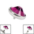 Titanium Jewelled Disk for Internal Thread shafts in 1.6mm. Also fits Dermal Anchor