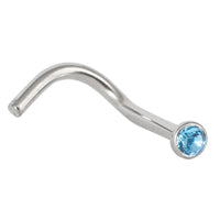 Titanium Jewelled Nose Stud - 2mm Jewel