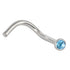 Titanium Jewelled Nose Stud - 2mm Jewel