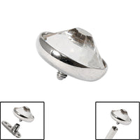 Titanium Jewelled Disk for Internal Thread shafts in 1.6mm. Also fits Dermal Anchor