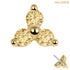 Zura 14ct Solid Gold Threadless (Bend fit) Claw Set CZ Jewelled Trinity