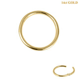 belong 14ct Solid Gold Hinged Clicker Ring