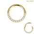 belong 14ct Solid Gold Pave Set Eternity Hinged Clicker Ring