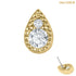 belong 14ct Solid Gold Threadless (Bend fit) Asia Paisley Teardrop
