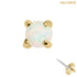 belong 14ct Solid Gold Threadless (Bend fit) Claw Set Round Opal