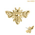 belong 14ct Solid Gold Threadless (Bend fit) Golden Bee