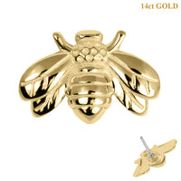 belong 14ct Solid Gold Threadless (Bend fit) Honey Bee