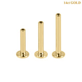 belong 14ct Solid Gold Threadless Labret Posts