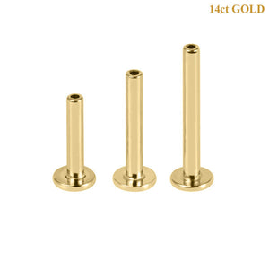 belong 14ct Solid Gold Threadless Labret Posts