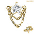 belong 14ct Solid Gold Threadless (Bend fit) Shooting Star