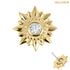belong 14ct Solid Gold Threadless (Bend fit) Sunburst