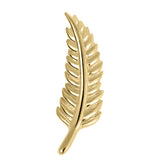 Zura 14ct Solid Gold Threadless (Bend fit) Feather Top