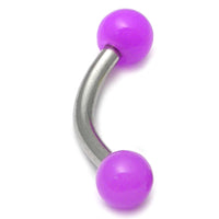 Acrylic Neon Ball Micro Curved Barbell 1.2mm
