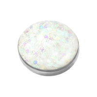 Titanium Sparkle Disk for Internal Thread shafts in 1.6mm. Also fits Dermal Anchor