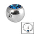 Steel Clip in Jewelled Balls 3mm
