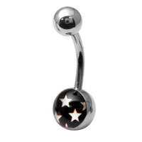Steel Logo Belly Bars - Pictures