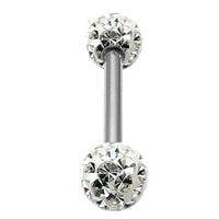 Smooth Glitzy Ball Barbell Double Ended with 5mm balls