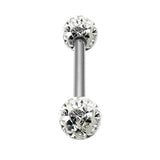 Smooth Glitzy Ball Double Micro Bar 1.2mm
