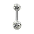 Smooth Glitzy Ball Double Micro Bar 1.2mm