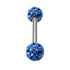 Smooth Glitzy Ball Double Micro Bar 1.2mm