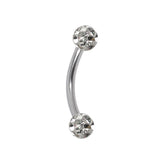 Smooth Glitzy Ball Micro Curved Bar 1.2mm