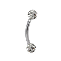 Smooth Glitzy Ball Micro Curved Bar 1.2mm