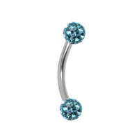 Smooth Glitzy Ball Micro Curved Bar 1.2mm