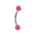 Smooth Glitzy Ball Micro Curved Bar 1.2mm