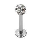 Smooth Glitzy Ball Labrets 1.2mm Gauge