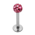 Smooth Glitzy Ball Labrets 1.2mm Gauge