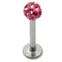 Smooth Glitzy Ball Labrets 1.6mm gauge 5mm Ball