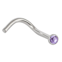 Titanium Jewelled Nose Stud - 2mm Jewel