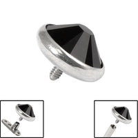 Titanium Jewelled Disk for Internal Thread shafts in 1.6mm. Also fits Dermal Anchor