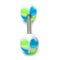 Acrylic Heart Barbell