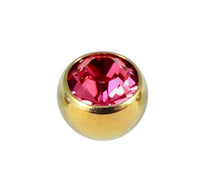 Titanium Threaded Jewelled Balls 1.6x5mm