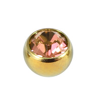 Titanium Threaded Jewelled Balls 1.6x5mm
