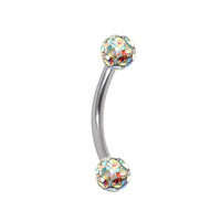 Smooth Glitzy Ball Micro Curved Bar 1.2mm
