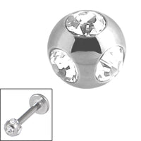 Titanium Multi-Gem Jewelled Ball 1.2mm