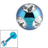 Titanium Multi-Gem Jewelled Ball 1.2mm