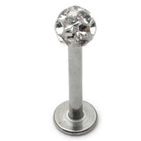 Smooth Glitzy Ball Labrets 1.6mm gauge 4mm Ball
