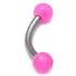 Acrylic Neon Ball Micro Curved Barbell 1.2mm