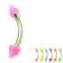 Acrylic Neon Cone Micro Curved Barbell 1.2mm
